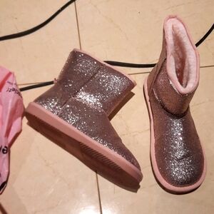 New Joe Fresh women's pink 💗 sequin boots women 5